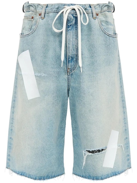 MM6 Maison Margiela logo-patch shorts - Blue - zdjęcie produktu nr 2