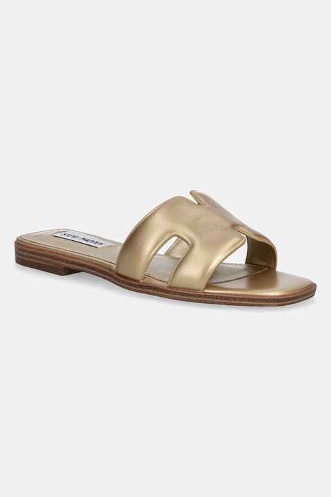 Steve Madden klapki skórzane Heist damskie kolor złoty SM11003118 - zdjęcie produktu nr 1