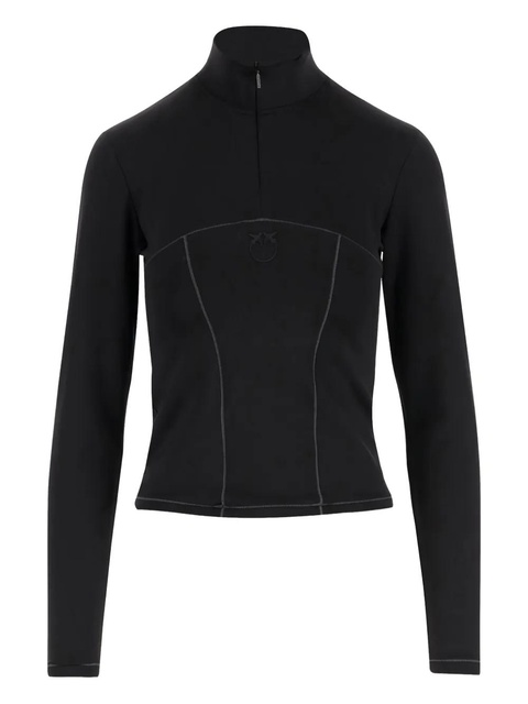 PINKO high-neck half-zip sweatshirt - Black - zdjęcie produktu nr 2