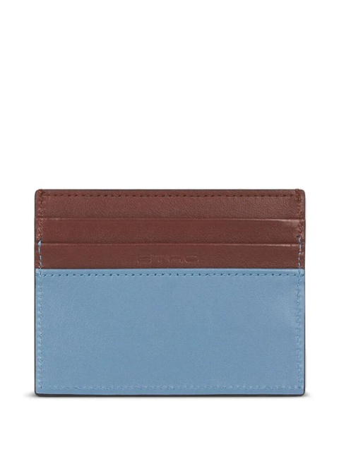 ETRO two-tone leather cardholder - Blue - zdjęcie produktu nr 2
