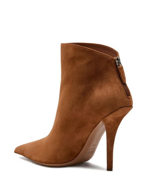Paris Texas 105mm suede pointed-toe ankle boots - Brown - zdjęcie produktu nr 2
