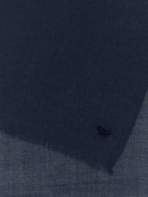 Weekend Max Mara fringed linen scarf - Blue - zdjęcie produktu nr 1