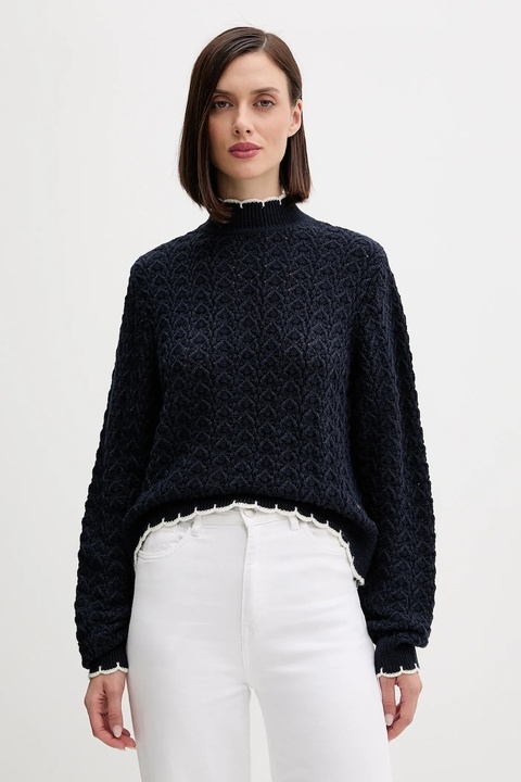 Pepe Jeans sweter damski kolor granatowy z półgolfem PL7000016 - zdjęcie produktu nr 1