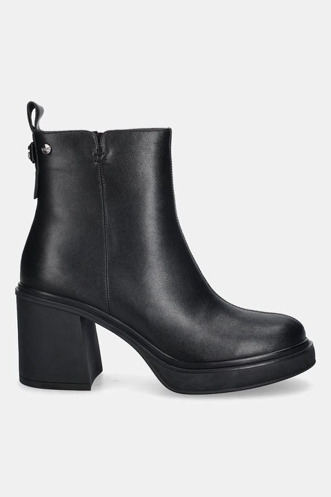 GOE botki skórzane damskie kolor czarny na słupku SS2N4154 BLACK - zdjęcie produktu nr 2