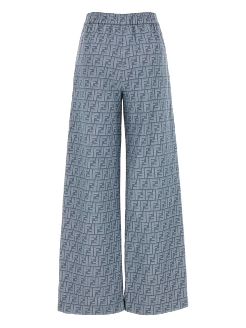 FENDI ff-logo wide-leg trousers - Grey - zdjęcie produktu nr 2