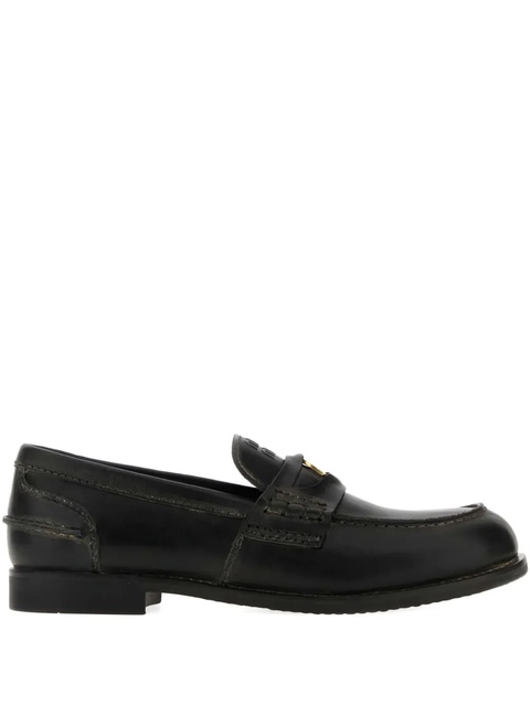 Miu Miu leather penny loafers - Black - zdjęcie produktu nr 1
