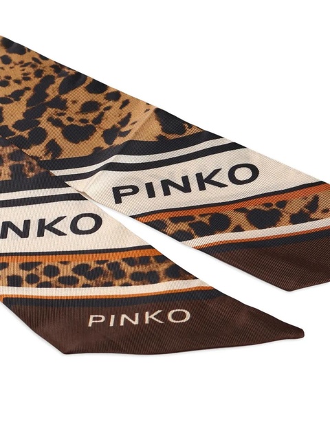 PINKO leopard print scarf - Brown - zdjęcie produktu nr 2
