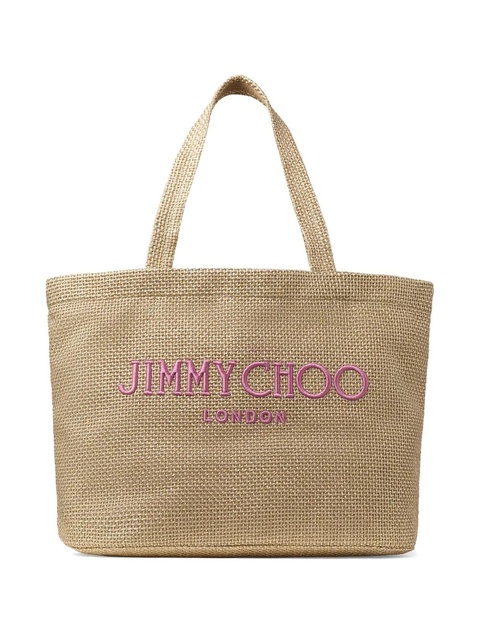 Jimmy Choo logo-embroidered tote bag - Brown - zdjęcie produktu nr 1
