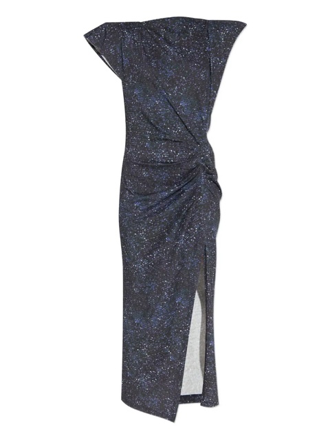 ISABEL MARANT printed side-split dress - Black - zdjęcie produktu nr 1