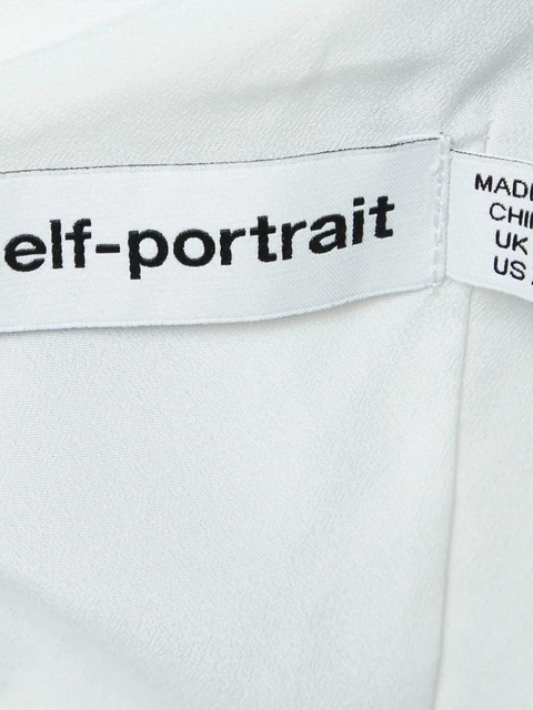 Self-Portrait Pre-owned sequin-embellished wrap blouse - White - zdjęcie produktu nr 2