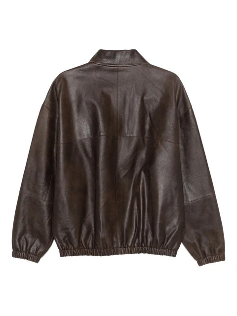 Alysi leather bomber jacket - Brown - zdjęcie produktu nr 2