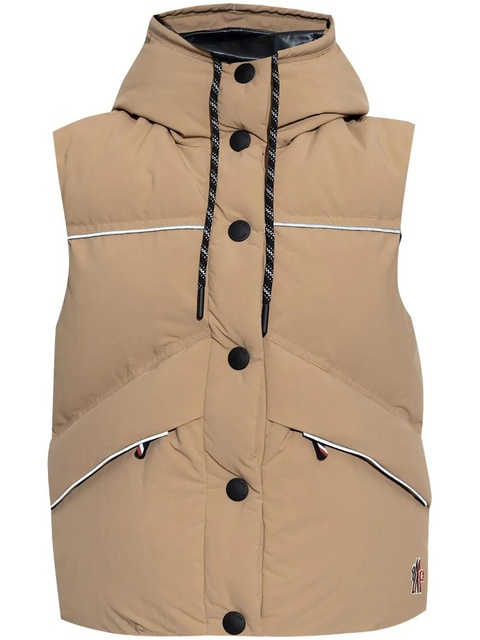 Moncler Grenoble Arolla hooded down gilet - Neutrals - zdjęcie produktu nr 1
