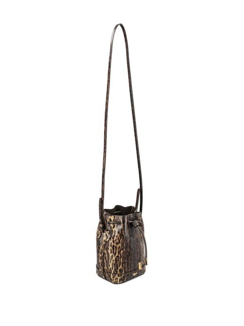 FENDI drawstring-closure leopard-print bucket bag - Brown - zdjęcie produktu nr 2