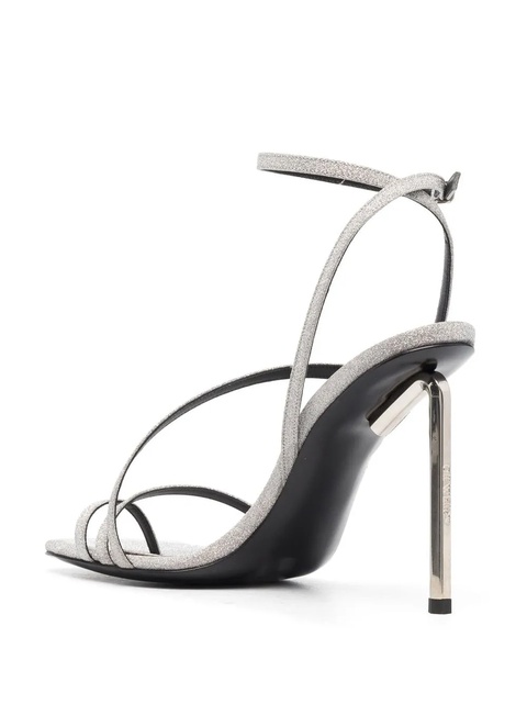 Off-White Allen glitter 110mm leather sandals - Silver - zdjęcie produktu nr 1
