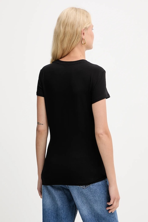 Armani Exchange t-shirt damski kolor czarny XW001362 AF16294 - zdjęcie produktu nr 2
