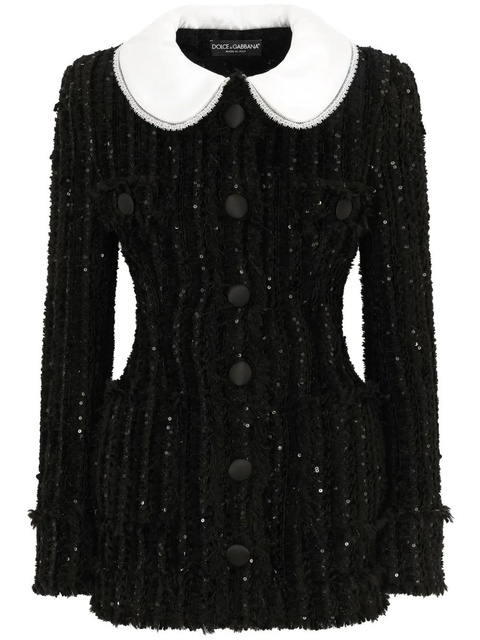 Dolce & Gabbana sequinned tweed jacket - Black - zdjęcie produktu nr 1