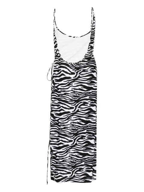 The Attico zebra-print beach dress - Black - zdjęcie produktu nr 1