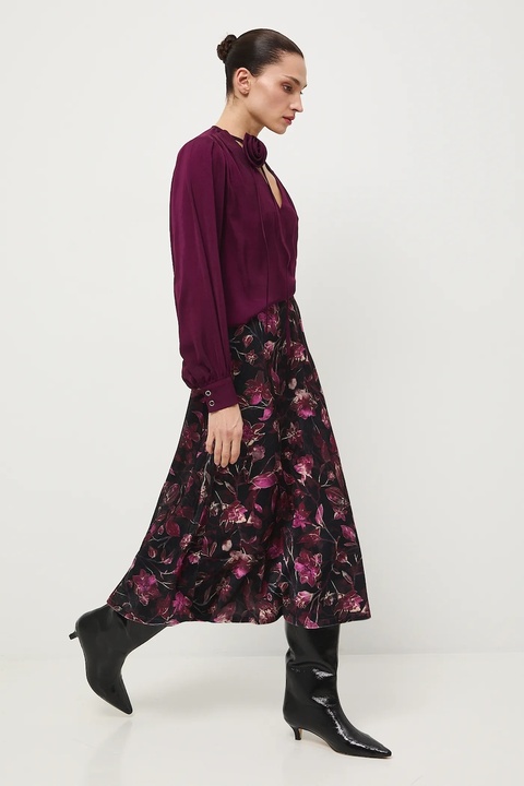 Medicine spódnica kolor czarny midi rozkloszowana - zdjęcie produktu nr 1