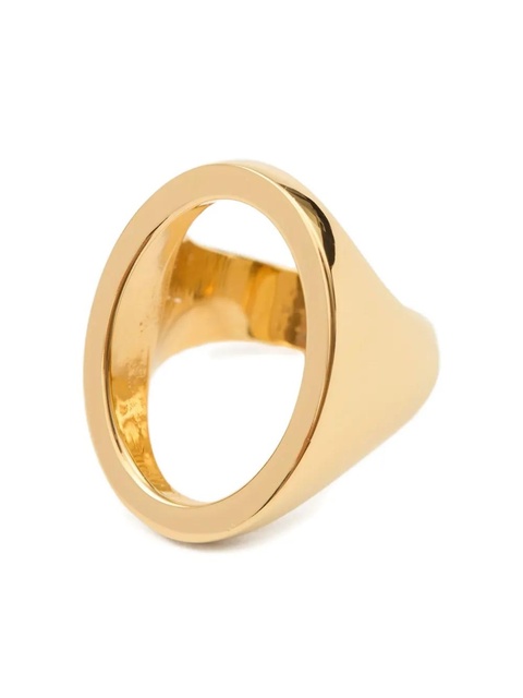 MM6 Maison Margiela Minimal logo 4mm ring - Gold - zdjęcie produktu nr 1