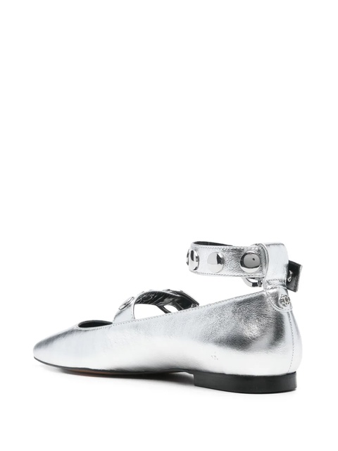 Maje metallic-effect ballet flats - Silver - zdjęcie produktu nr 2