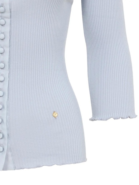 Chloé lace-trimmed button top - Blue - zdjęcie produktu nr 2