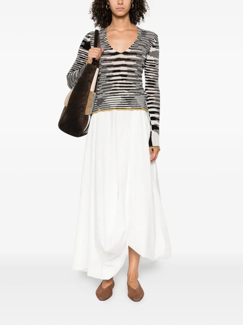 Missoni striped-pattern V-neck sweater - Black - zdjęcie produktu nr 1