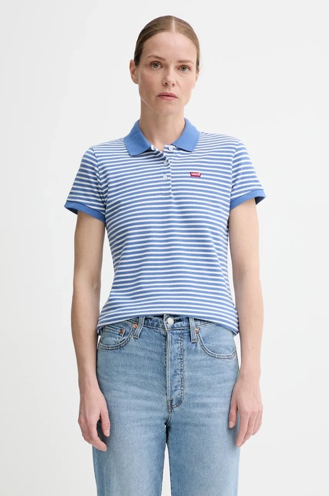 Levi's polo damski kolor niebieski 52599 - zdjęcie produktu nr 1