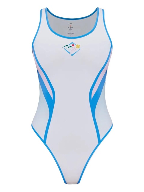 Casablanca panelled swimsuit - White - zdjęcie produktu nr 1