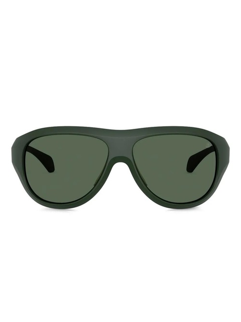 Moncler Eyewear matte-finish sunglasses - Green - zdjęcie produktu nr 1