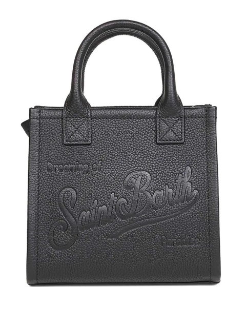 MC2 Saint Barth mini grained logo leather tote bag - Black - zdjęcie produktu nr 1