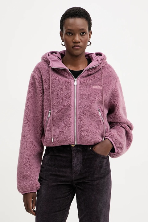 Pinko kurtka z dodatkiem wełny damska kolor różowy przejściowa oversize 105975 A2YV - zdjęcie produktu nr 1