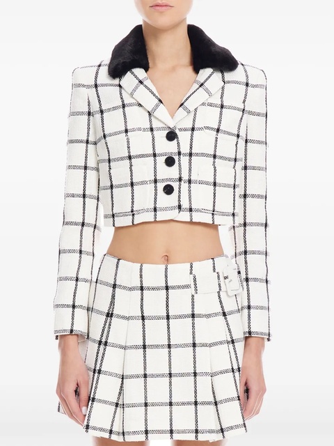 Self-Portrait checked jacket - Neutrals - zdjęcie produktu nr 2