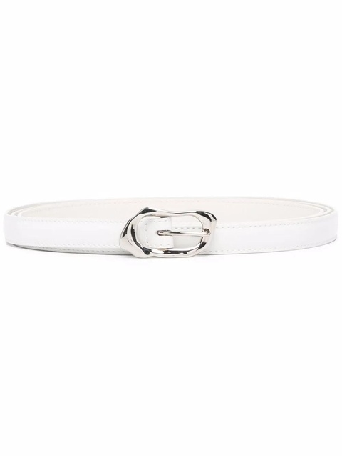 Alexander McQueen buckle leather belt - White - zdjęcie produktu nr 1
