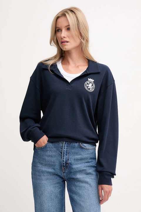 Tommy Hilfiger bluza damska kolor granatowy z aplikacją UW0UW06078 - zdjęcie produktu nr 1
