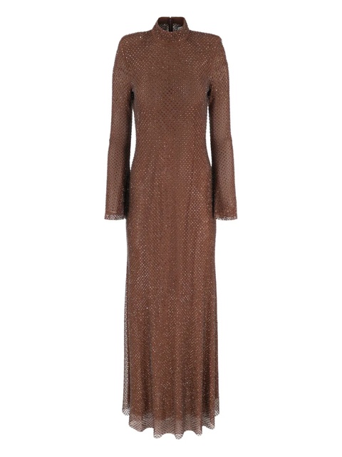 Self-Portrait rhinestone-embellished gown - Brown - zdjęcie produktu nr 1