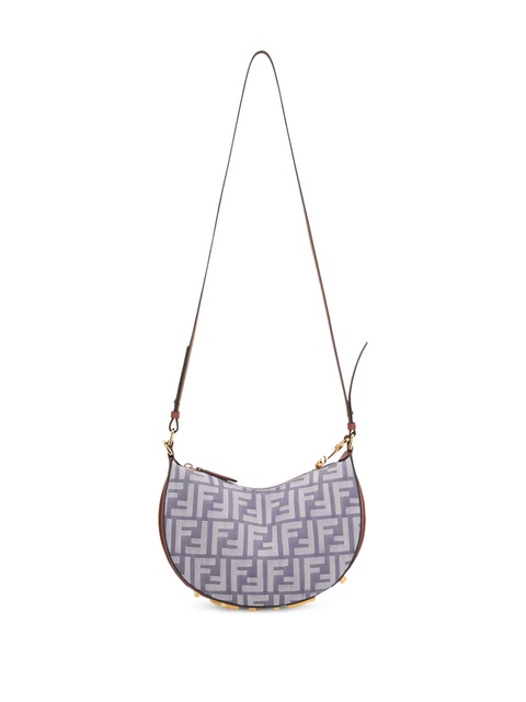 FENDI ff-logo crescent shoulder bag - Blue - zdjęcie produktu nr 2