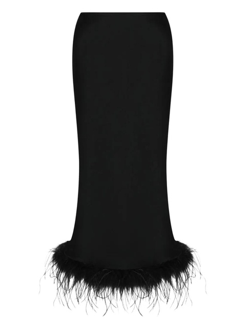 Blumarine feather trim skirt - Black - zdjęcie produktu nr 1
