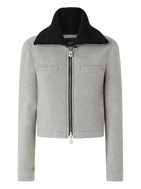 PINKO ribbed-collar jacket - Grey - zdjęcie produktu nr 2