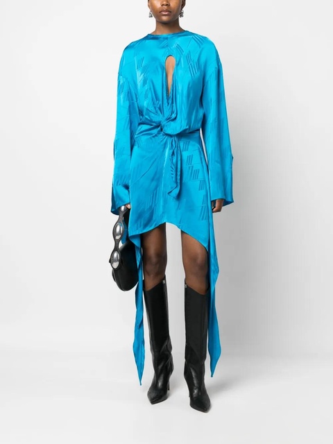 The Attico logo-print long-sleeve minidress - Blue - zdjęcie produktu nr 2