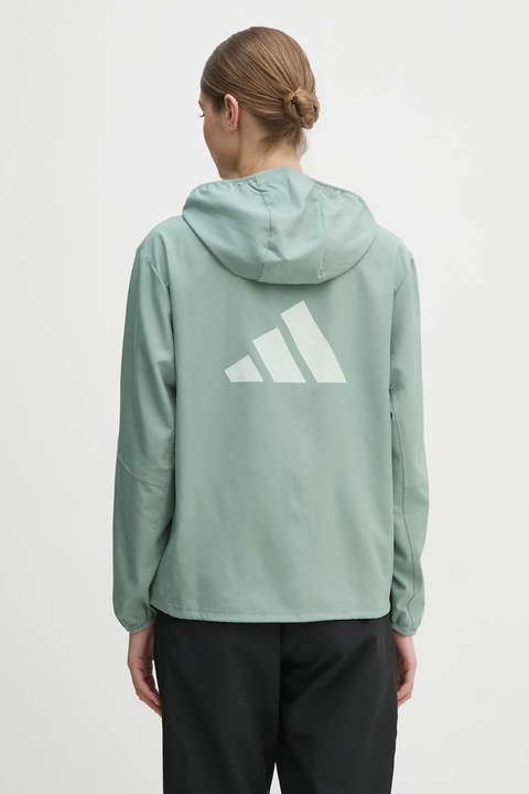 adidas Performance kurtka do biegania Run It kolor zielony przejściowa JD2344 - zdjęcie produktu nr 2