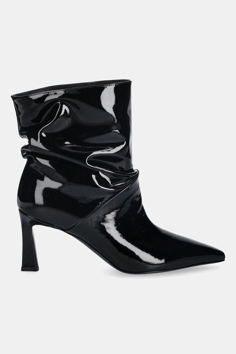 Pollini botki damskie kolor czarny na szpilce SA21267M0NTT0000 - zdjęcie produktu nr 2