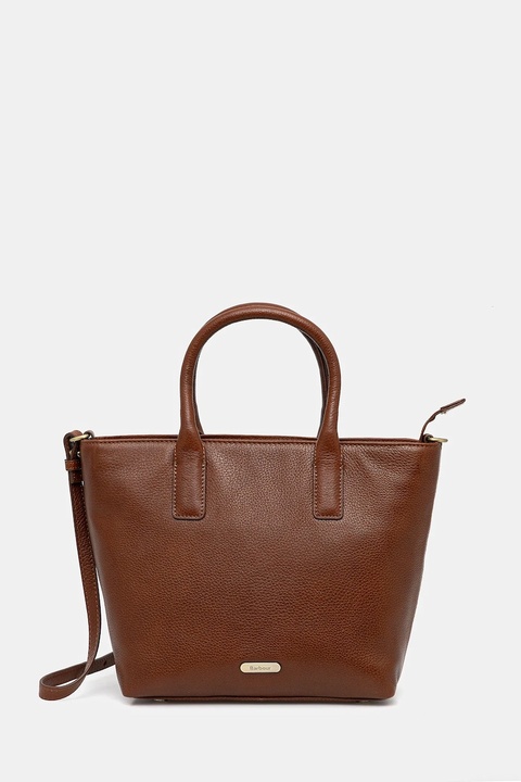Barbour torebka skórzana kolor brązowy LBA0489 - zdjęcie produktu nr 1
