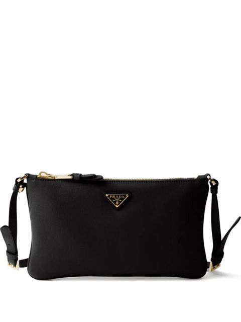 Prada logo leather cross body - Black - zdjęcie produktu nr 1