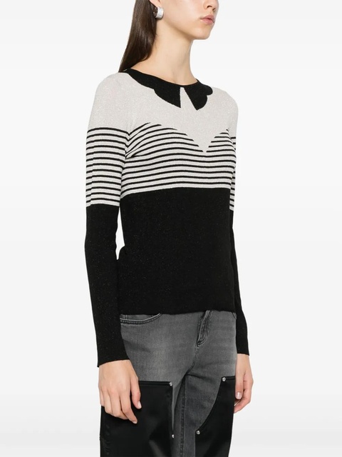 Blumarine striped sweater - Neutrals - zdjęcie produktu nr 2