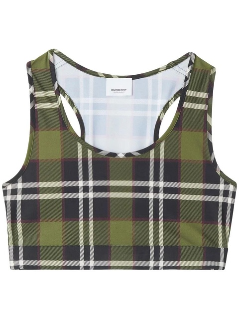 Burberry Vintage Check crop top - Green - zdjęcie produktu nr 1