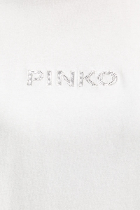 Pinko t-shirt bawełniany damski kolor biały 105526 A2S1 - zdjęcie produktu nr 2
