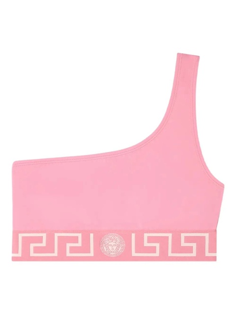 Versace Greca Border one-shoulder bikini top - Pink - zdjęcie produktu nr 1