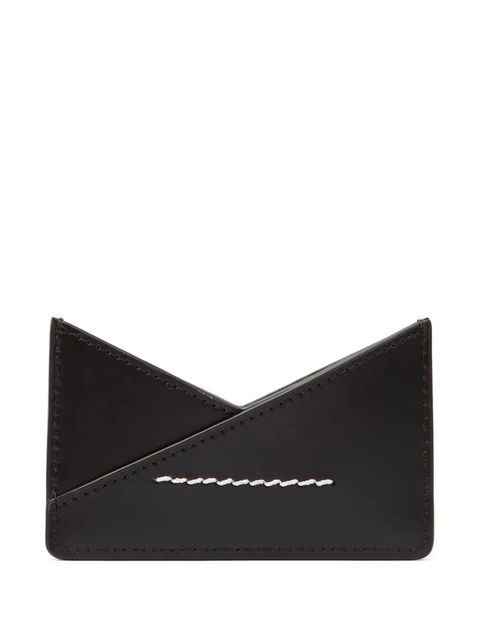 MM6 Maison Margiela single-stitch logo cardholder - Black - zdjęcie produktu nr 2