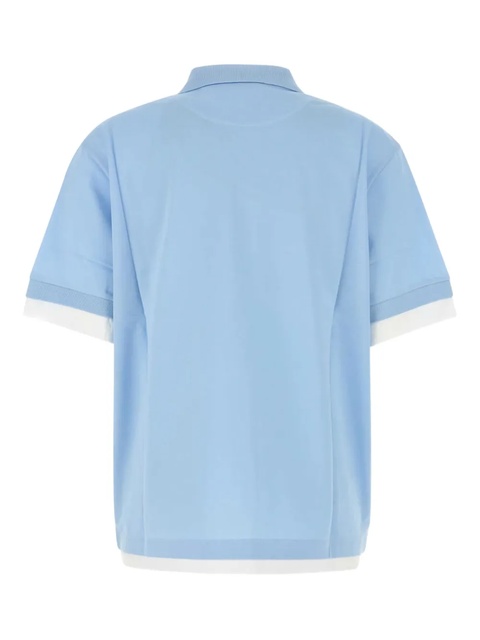 Prada piquet cotton polo shirt - Blue - zdjęcie produktu nr 2