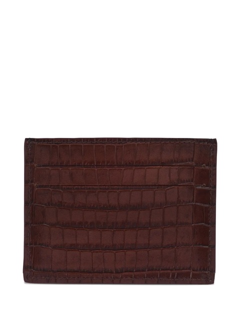 Longchamp crocodile-effect leather wallet - Red - zdjęcie produktu nr 2